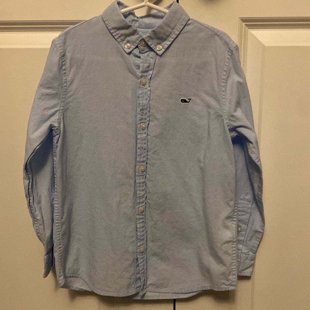 Boys Vineyard Vines blue button down shirt